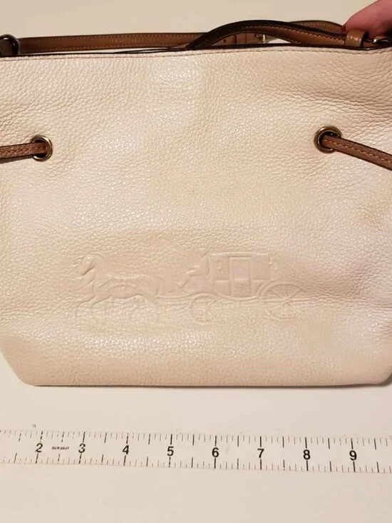 Coach Andy Crossbody Purse Horse & Carriage Logo Pebbled Leather - Picture 10 of 10